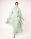 Robe Régina - Robe longue à volants, manches bouffantes avec doublure